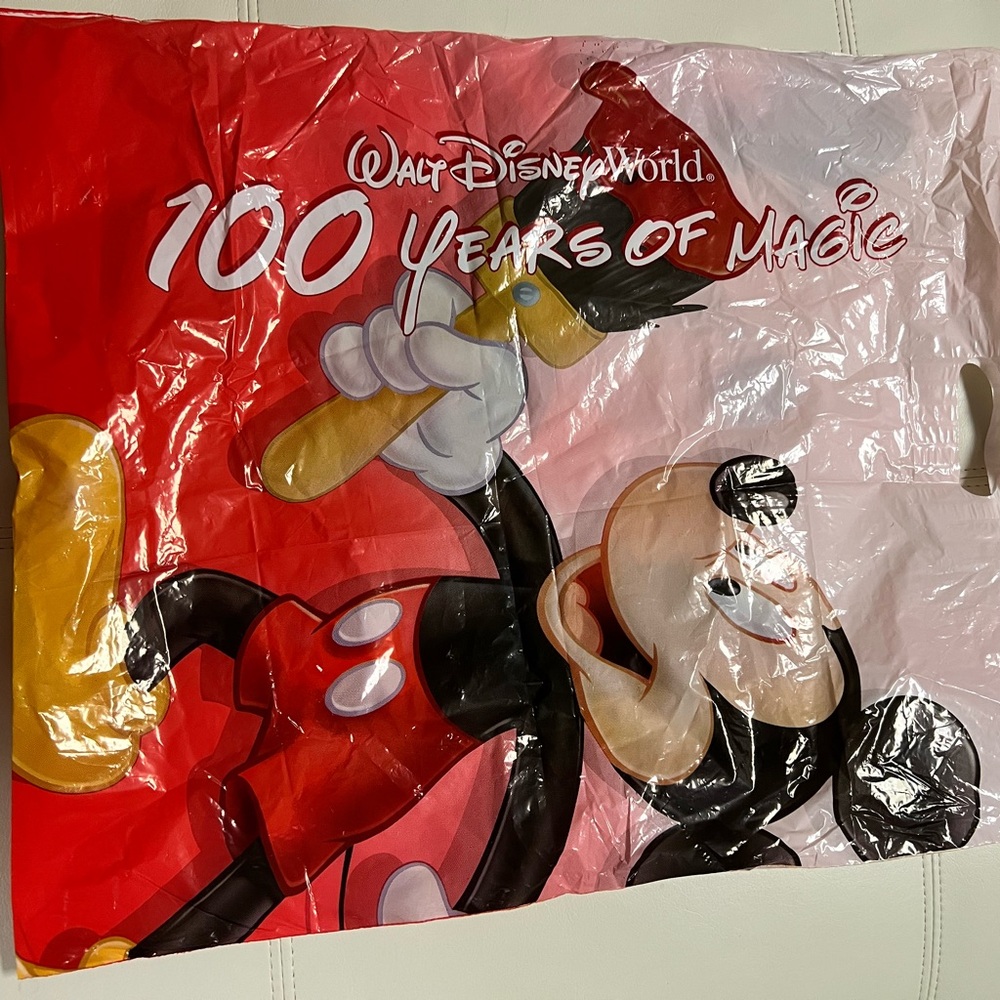 Vintage Walt Disney 100 Years of Magic shopping bag.